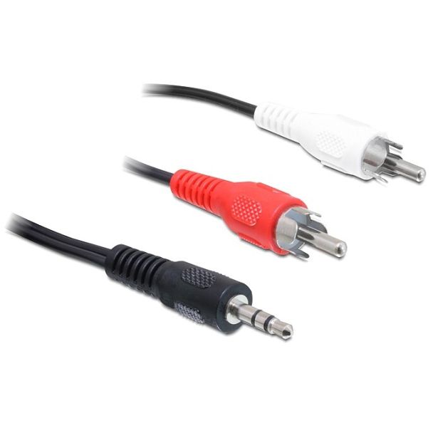 DeLOCK 84942 cavo audio 3 m 3.5mm 2 x RCA Nero, Rosso, Bianco
