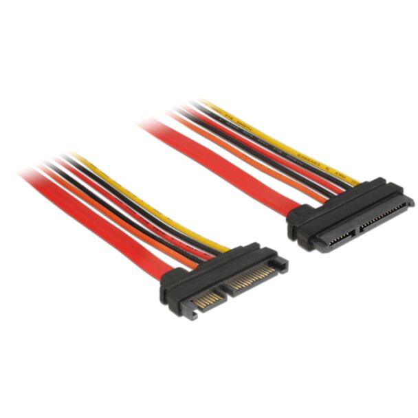 DeLOCK 84918 cavo SATA 0,2 m SATA 22-pin Nero, Arancione, Rosso, Giallo