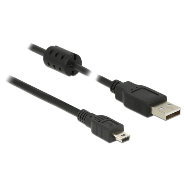DeLOCK 1.5m, USB 2.0-A/USB 2.0 Mini-B cavo USB 1,5 m USB A Mini-USB B Nero