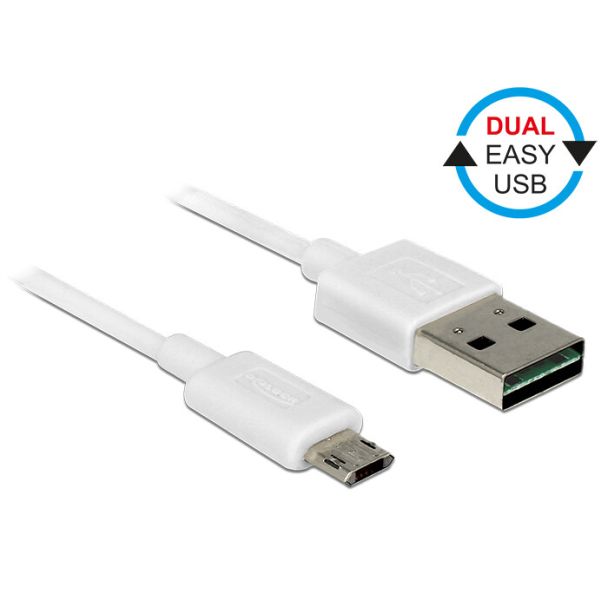 DeLOCK 84805 USB cable USB 2.0 0.2 m USB A Micro-USB B White