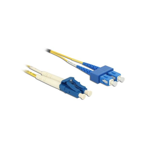 DeLOCK 84802 InfiniBand/fibre optic cable 5 m 2x LC 2x SC Yellow