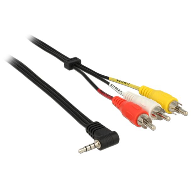 DeLOCK 84724 cavo audio 1,5 m 3.5mm 3 x RCA Nero