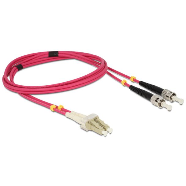 DeLOCK LC - ST, 1m cavo InfiniBand e in fibra ottica Viola