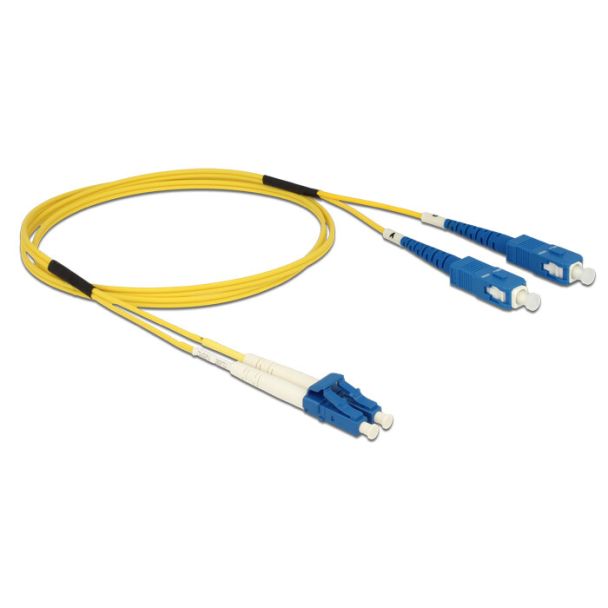 DeLOCK 1m LC-SC cavo InfiniBand e in fibra ottica Giallo