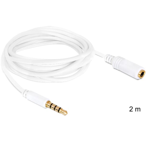 DeLOCK 3.5mm 2m cavo audio Bianco