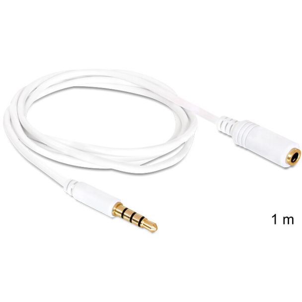 DeLOCK 3.5mm 1m audio cable White
