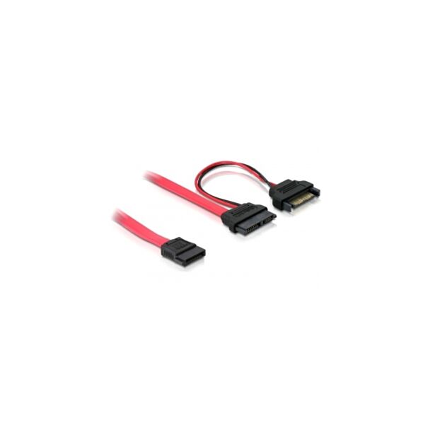 DeLOCK SATA cable, 0.5m cavo SATA 0,5 m Rosso