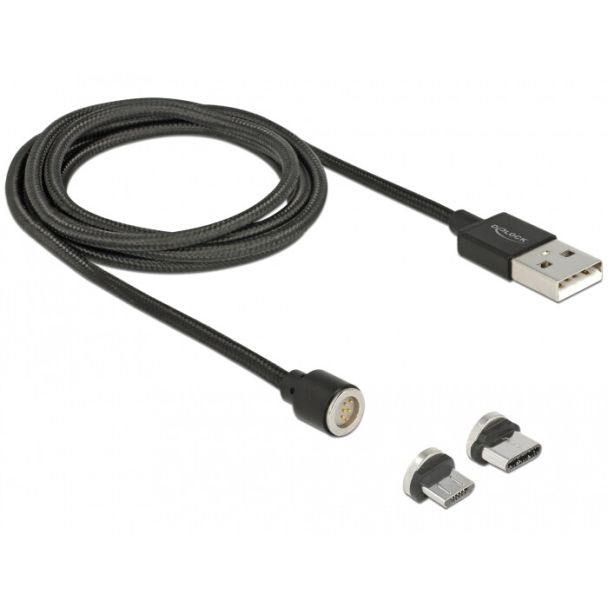 DeLOCK 85723 USB cable USB 2.0 1.1 m USB A USB C/Micro-USB B Black