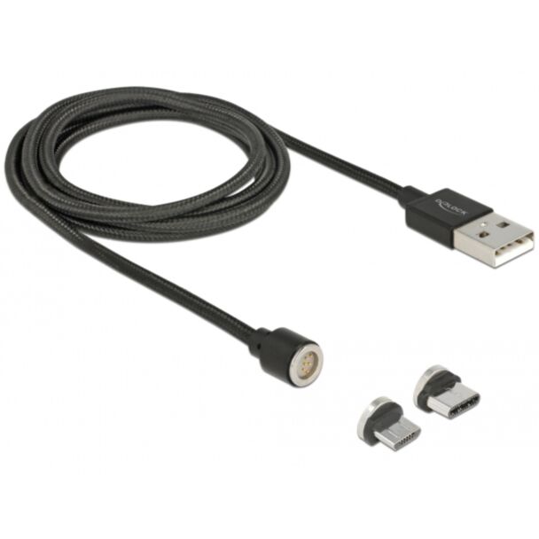 DeLOCK 85723 cavo USB USB 2.0 1,1 m USB A USB C/Micro-USB B Nero