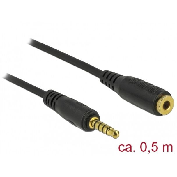 DeLOCK 85700 audio cable 0.5 m 3.5mm Black