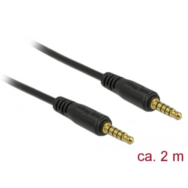 DeLOCK 85697 cavo audio 2 m 3.5mm Nero
