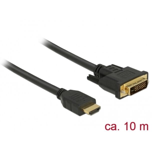 DeLOCK 85657 video cable adapter 10 m HDMI Type A (Standard) DVI Black