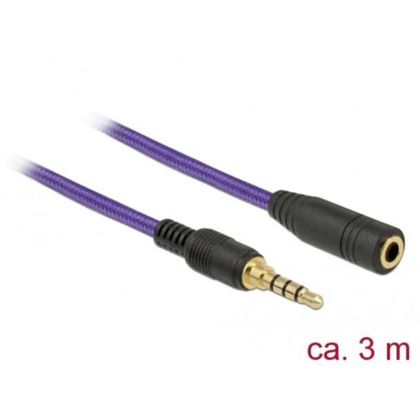 DeLOCK 85625 cavo audio 3 m 3.5mm Viola