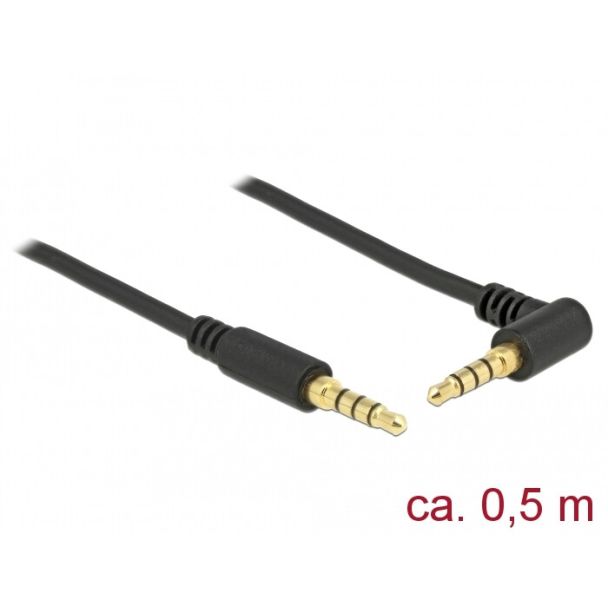 DeLOCK 85607 audio cable 0.5 m 3.5mm Black
