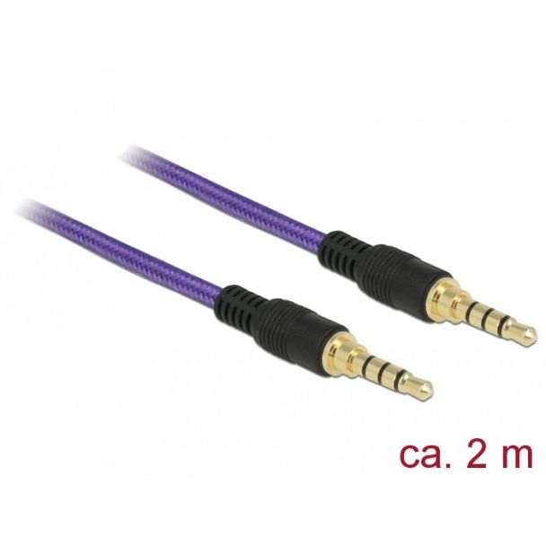 DeLOCK 85599 audio cable 2 m 3.5mm Purple