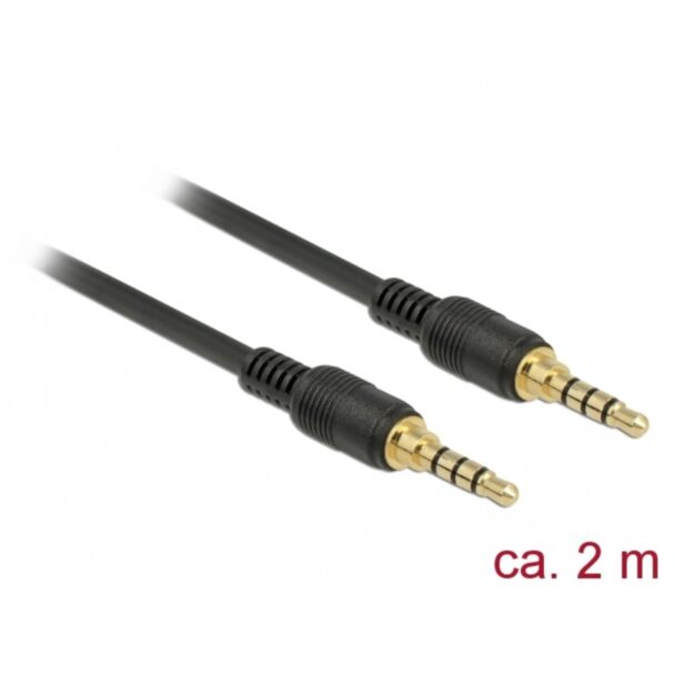 DeLOCK 85598 cavo audio 2 m 3.5mm Nero