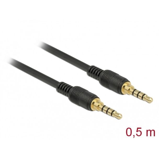 DeLOCK 85592 audio cable 0.5 m 3.5mm Black