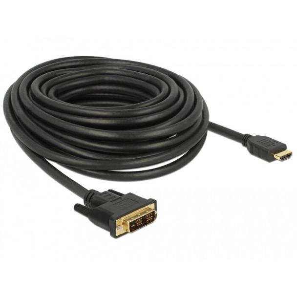 DeLOCK 85587 video cable adapter 10 m HDMI Type A (Standard) DVI-D Black
