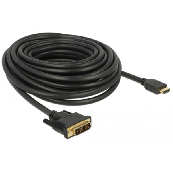 DeLOCK 85587 video cable adapter 10 m HDMI Type A (Standard) DVI-D Black