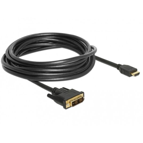 DeLOCK 85586 cavo e adattatore video 5 m DVI-D HDMI tipo A (Standard) Nero