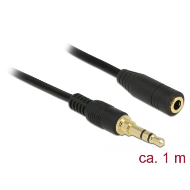 DeLOCK 85576 cavo audio 1 m 3.5mm Nero