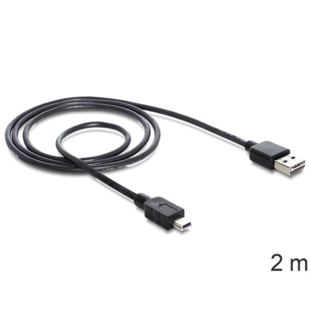 DeLOCK 85554 cavo USB USB 2.0 2 m USB A Mini-USB B Nero