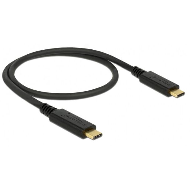 DeLOCK 85529 USB cable USB 3.2 Gen 2 (3.1 Gen 2) 0.5 m USB C Black