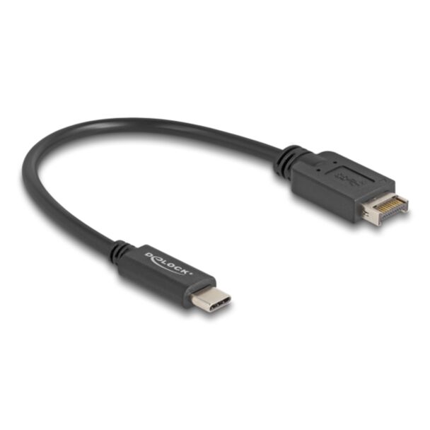 DeLOCK Cavo USB 10 Gbps USB Type-E Key A 20 pin maschio per USB Type-C maschio da 25 cm