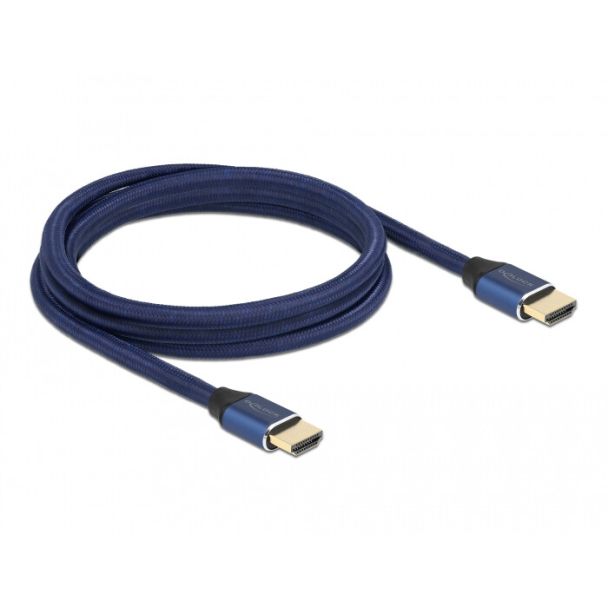 DeLOCK Cavo HDMI ad altissima velocità 48 Gbps 8K 60 Hz da blu 2 m certificato