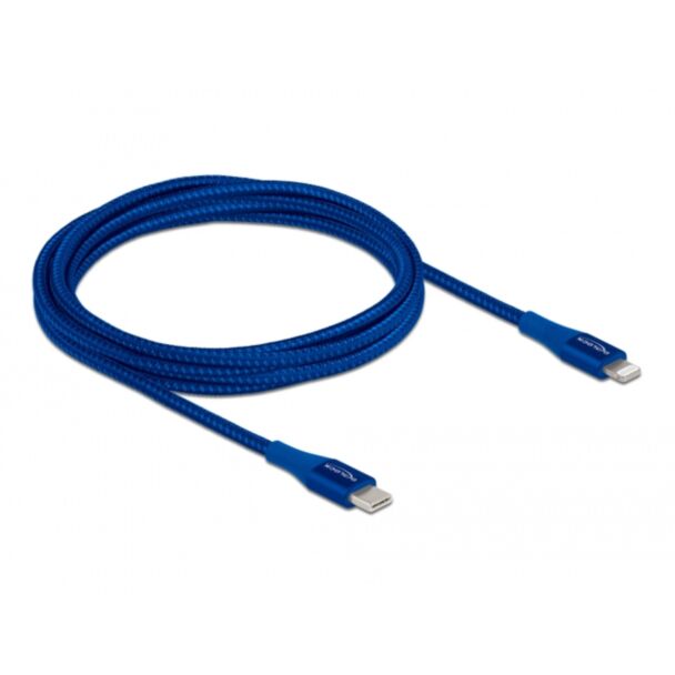 DeLOCK Cavo dati e cavo di ricarica USB Type-C per Lightning per iPhone, iPad e iPod da blu 2 m MFi