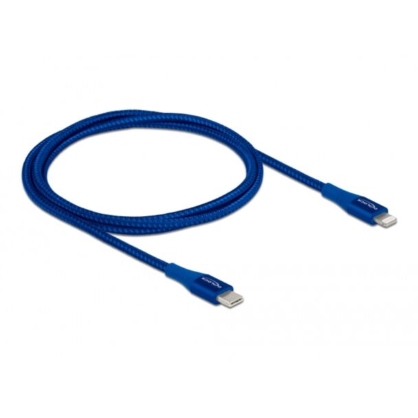 DeLOCK Cavo dati e cavo di ricarica USB Type-C per Lightning per iPhone, iPad e iPod da blu 1 m MFi