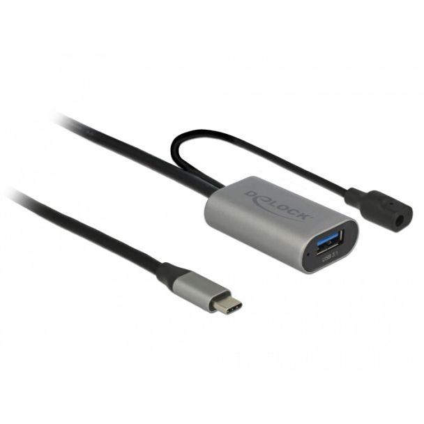 DeLOCK 85391 USB cable USB 3.2 Gen 1 (3.1 Gen 1) 5 m USB A USB C Black, Grey