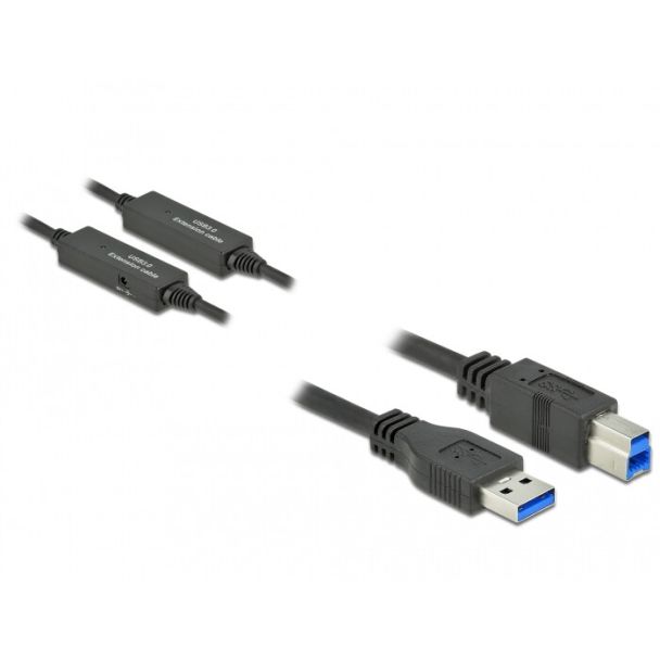 DeLOCK 85380 cavo USB USB 3.2 Gen 1 (3.1 Gen 1) 10 m USB A USB B Nero
