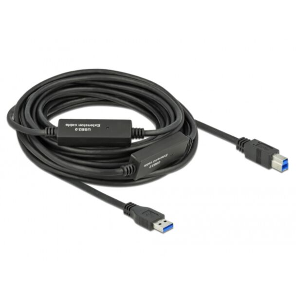 DeLOCK 85380 cavo USB USB 3.2 Gen 1 (3.1 Gen 1) 10 m USB A USB B Nero