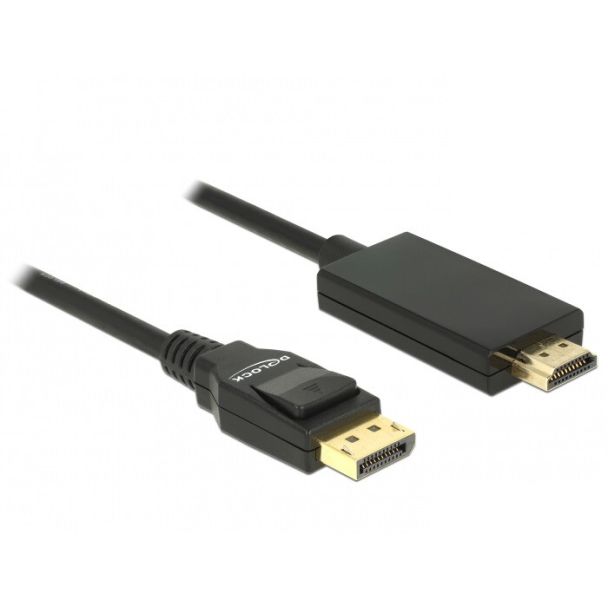DeLOCK 85316 video cable adapter 1 m DisplayPort HDMI Black