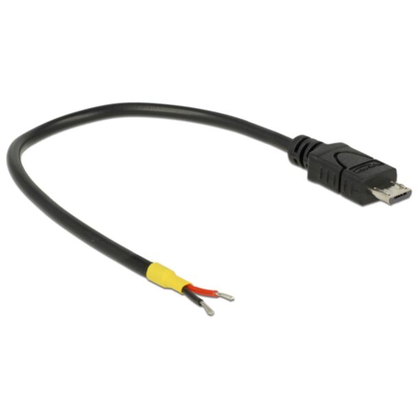 DeLOCK 0.15m, USB2.0 Micro-B cavo USB 0,15 m Micro-USB B Nero