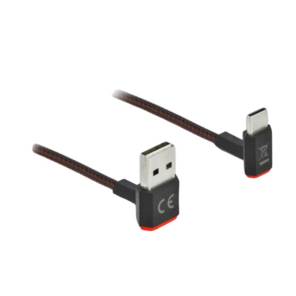 DeLOCK Cavo EASY-USB 2.0 Tipo-A maschio per USB Type-C maschio nero con angolazione alto / basso da 1,5 m