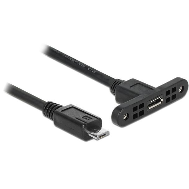 DeLOCK 85245 USB cable USB 2.0 0.25 m Micro-USB B Black