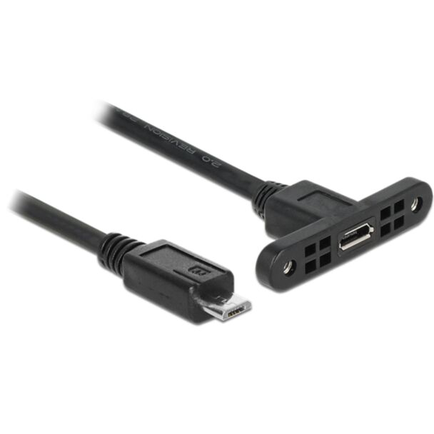 DeLOCK 85245 cavo USB USB 2.0 0,25 m Micro-USB B Nero