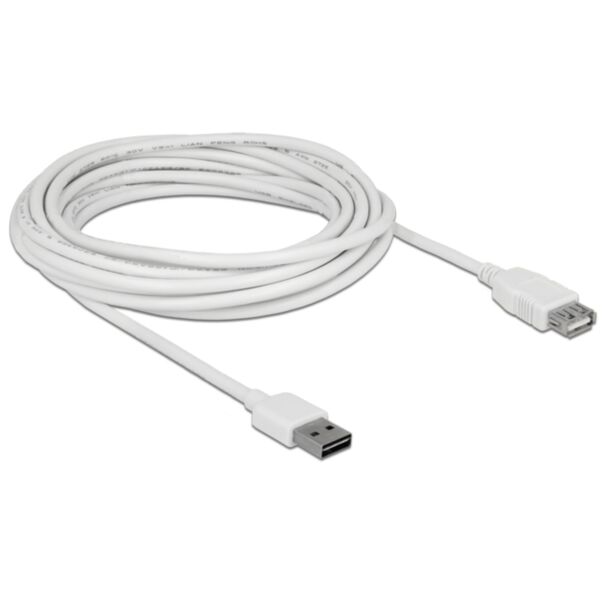 DeLOCK 85202 cavo USB USB 2.0 5 m USB A Bianco