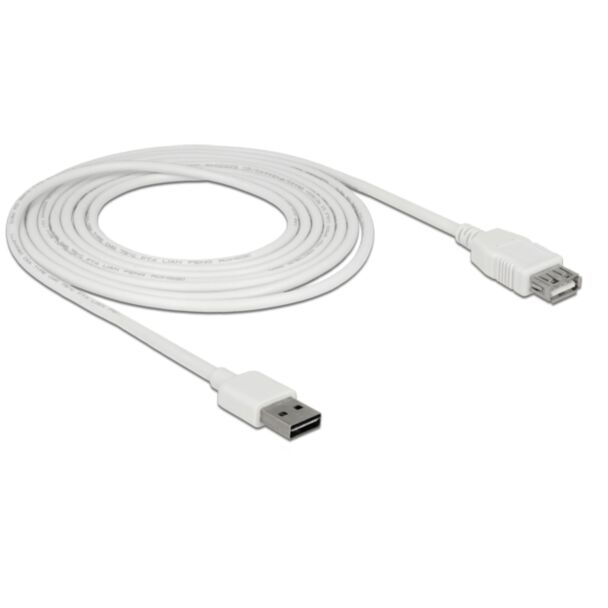 DeLOCK 85201 cavo USB USB 2.0 3 m USB A Bianco