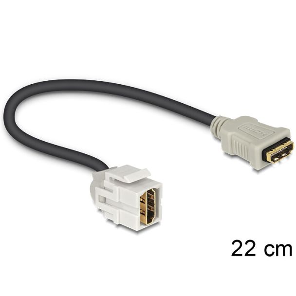 DeLOCK HDMI - HDMI, 0.22m HDMI cable HDMI Type A (Standard) Black