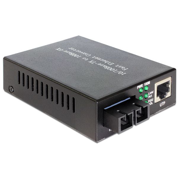 DeLOCK 86215 network media converter 100 Mbit/s 1310 nm Single-mode Black