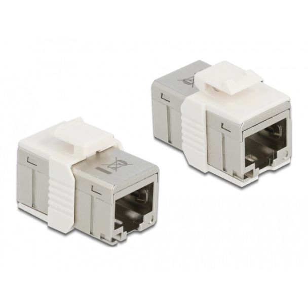 DeLOCK Adapter RJ45 jack to RJ45 jack compact Cat.6A metal