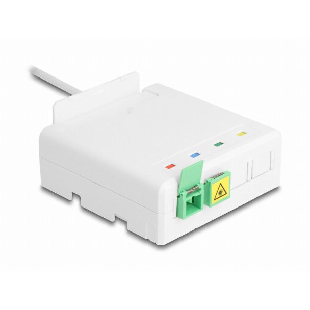 DeLOCK Scatola di connessione in fibra ottica 2 x SC/APC Simplex con set di cavi di discesa 40 m