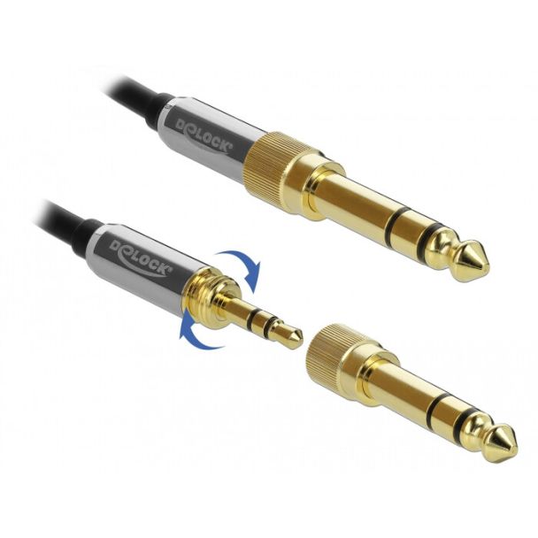 DeLOCK 85836 cavo audio 1 m 3.5mm Nero