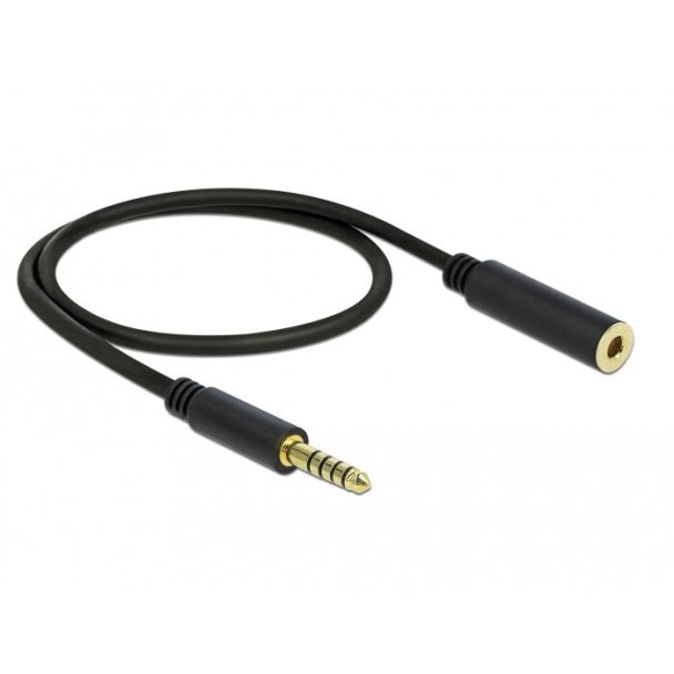 DeLOCK 85795 audio cable 0.5 m 4.4mm Black