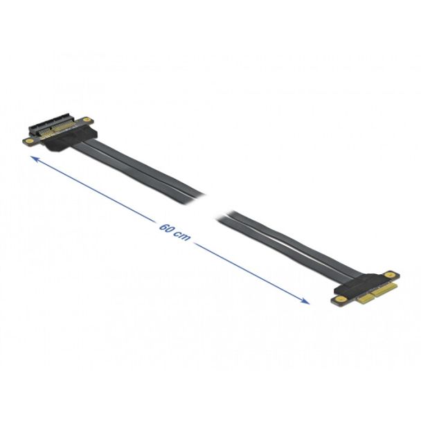 DeLOCK Scheda Riser PCI Express x4 per x4 con cavo flessibile da 60 cm