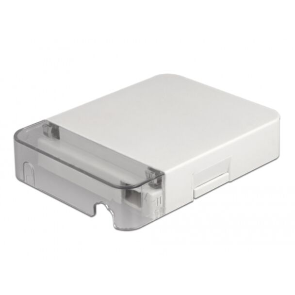 DeLOCK Optical Fiber Connection Box for wall mounting for 1 x SC Simplex or LC Duplex white