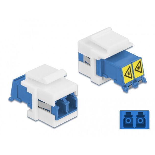 DeLOCK Modulo Keystone LC Duplex femmina per LC Duplex femmina con protezione laser flip all'interno